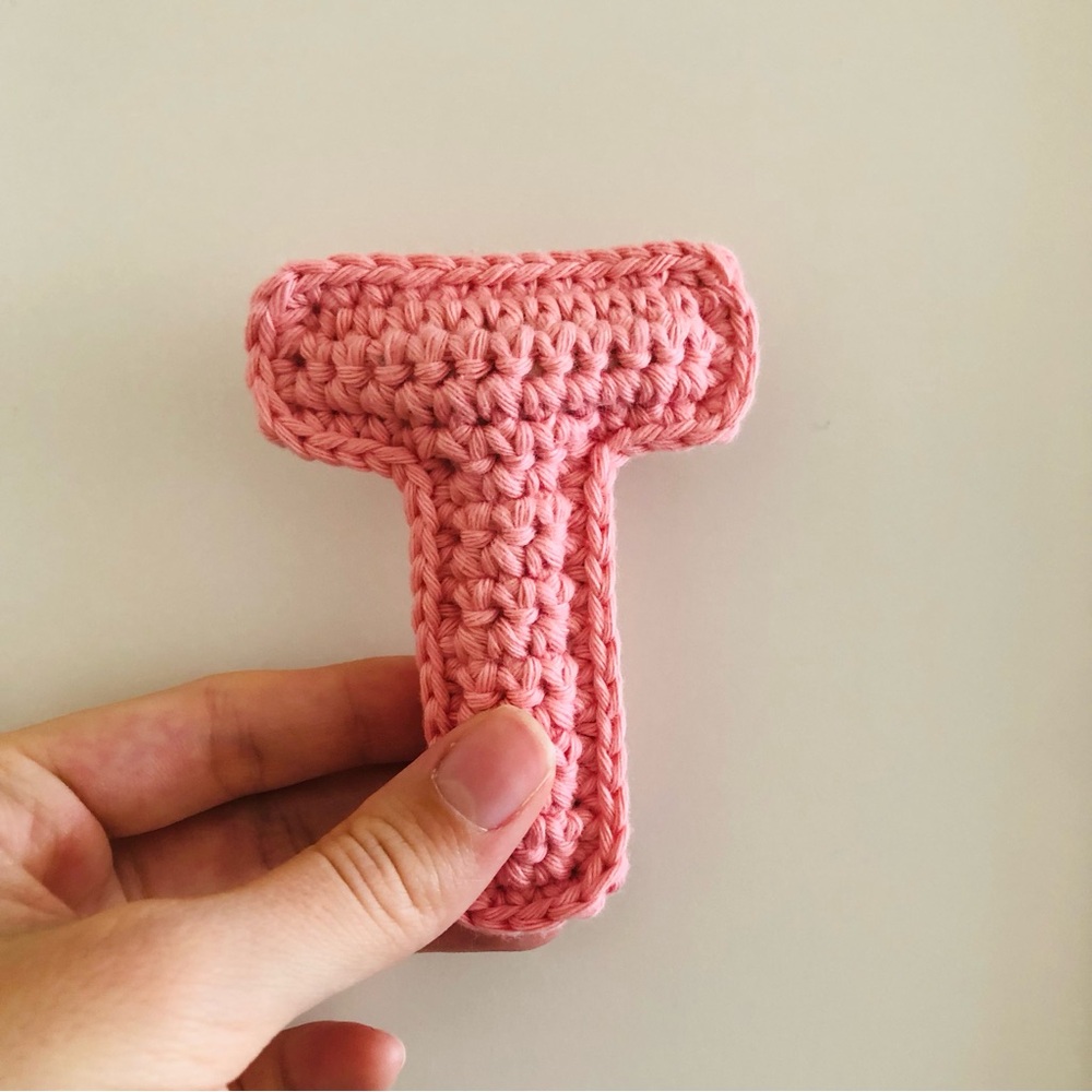 Crochet Letter Custom Letter Monogram Crochet T Baby Shower Gift Nursery
